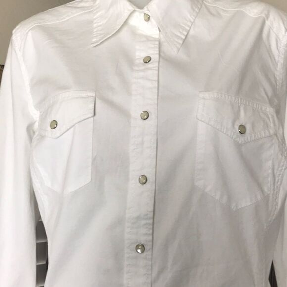 Classic Button-Up by Faded Glory Stretch Blood Size 14 - Picture 3 of 15